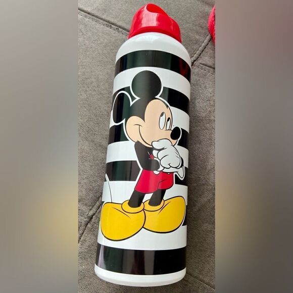 Disney Store Mickey Mouse White Water Bottle Aluminum Neoprene Cover Shoulder - Picture 3 of 11